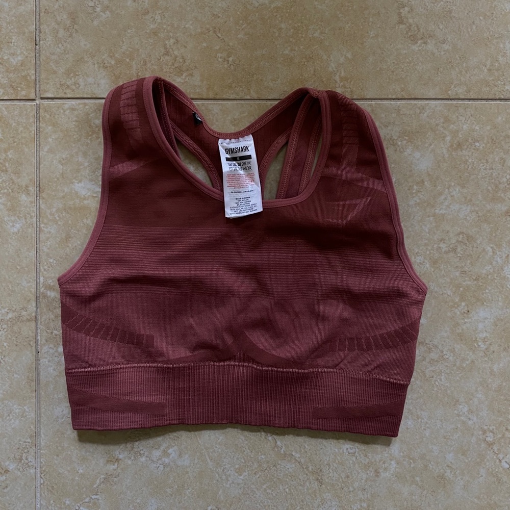 Gymshark Geo Seamless Bra - Rose